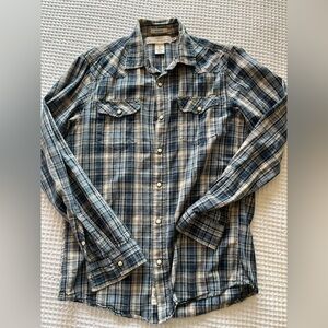 H & M Snap Front Plaid Shirt